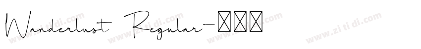 Wanderlust Regular字体转换